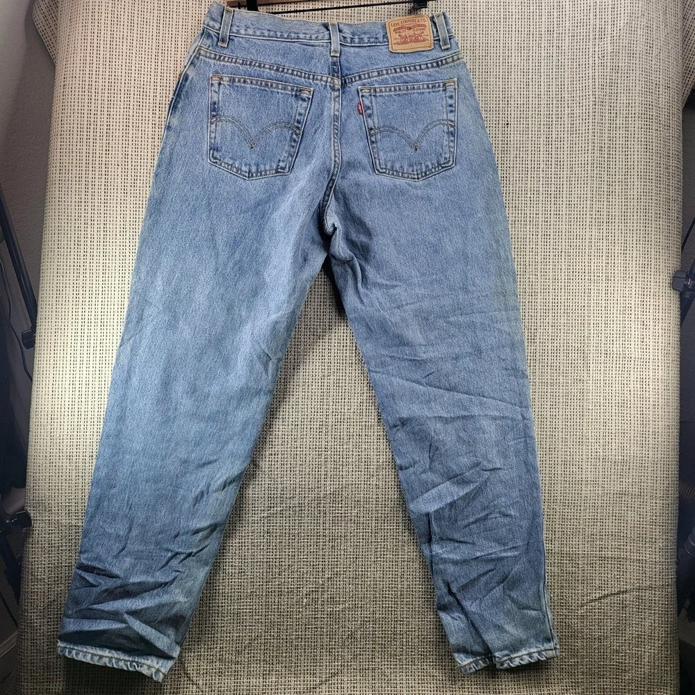 Levis 550 Jeans Mens 12 Light Wash‎ Blue High Rise Relaxed Tapered Leg Denim